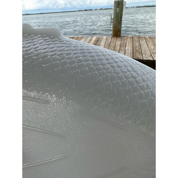 Vintage Milk Glass Fish by Glasbake McKee, 9 inch Fish Shape Baker, Seafood Dish - Picture 9 of 15